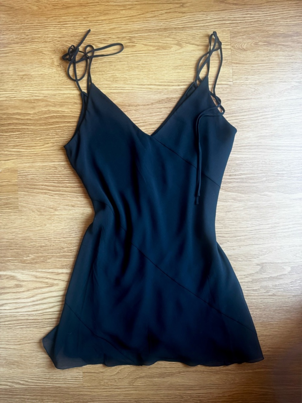 Aritzia Black Mini Slip Dress